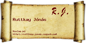 Ruttkay Jónás névjegykártya